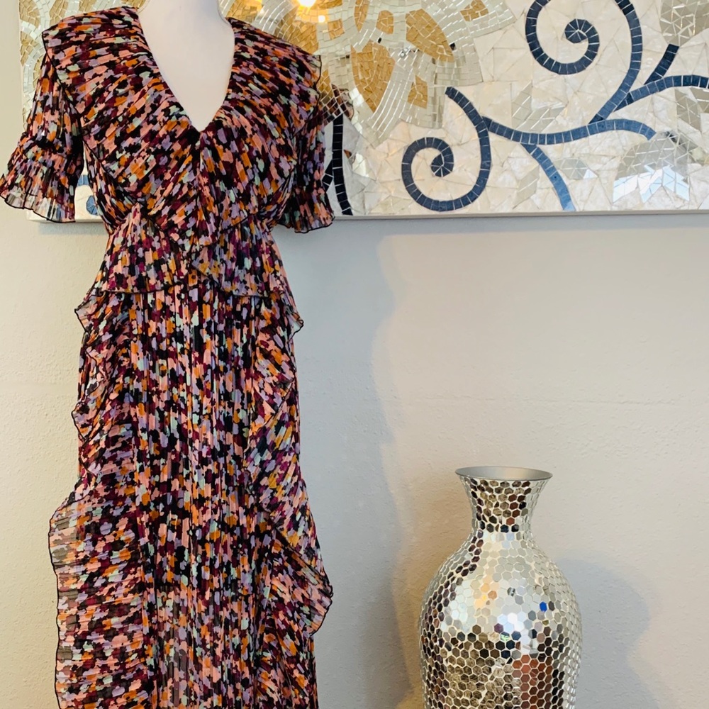 Floral Ruffle Sheer Dress - Picture 2 of 4